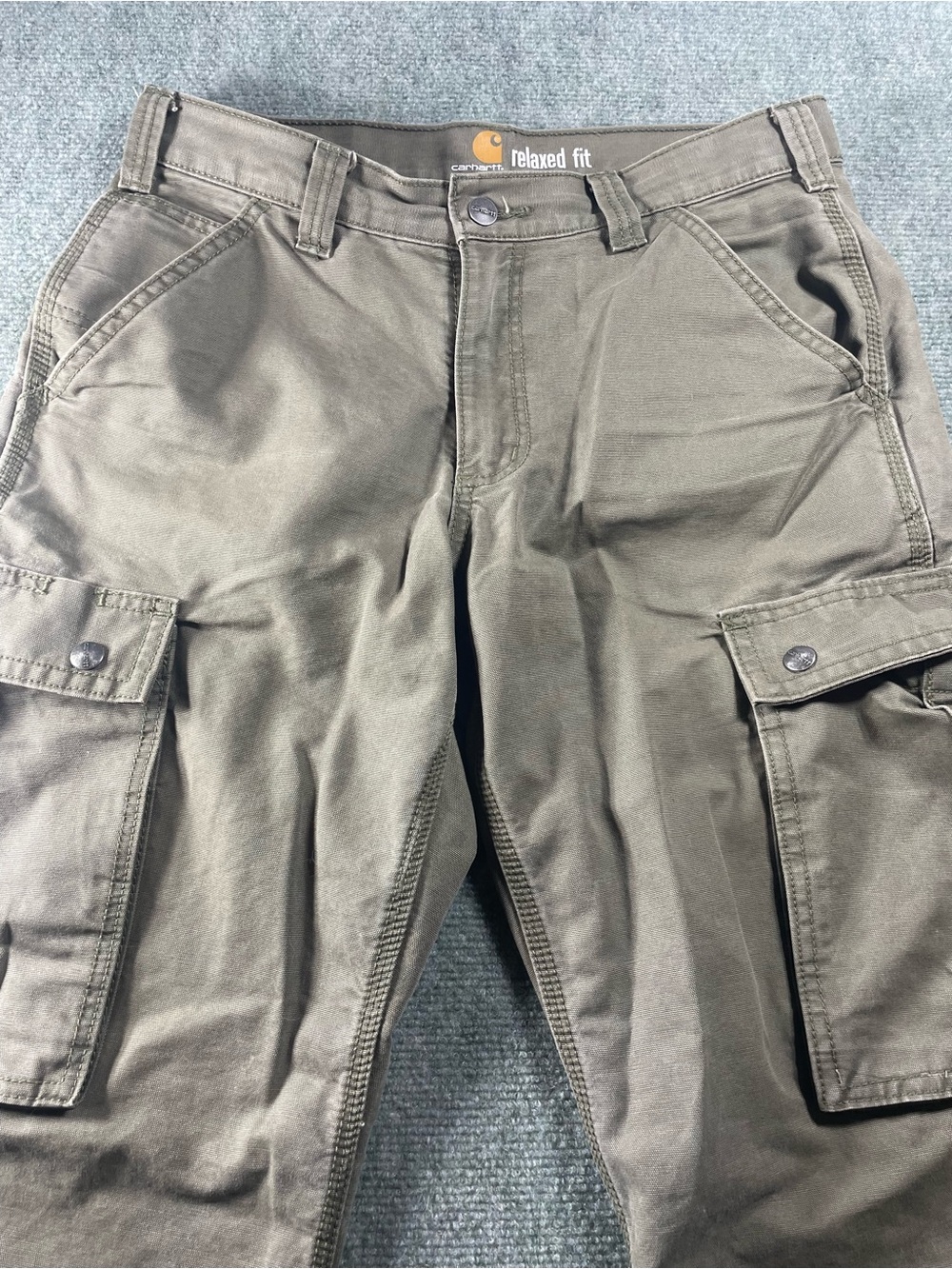Carhartt Olive Green Relaxed Fit Cargo Pants